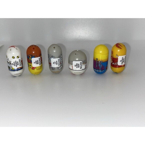 Mighty Beanz Lot of 6 Moose Toys Nurse Lion Football Cat Space Monkey Bruno 2010 - Picture 6 of 6